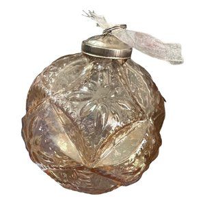 Vintage 4" Champagne Glass 3D Geometric Star Ball Ornament